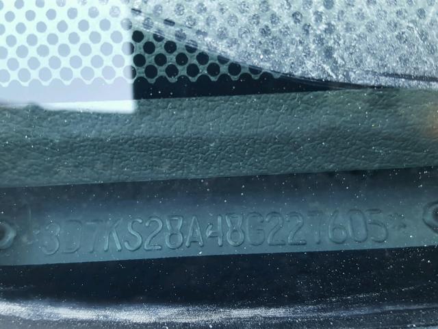 3D7KS28A48G227605 - 2008 DODGE RAM 2500 S შავი ფოტო 10