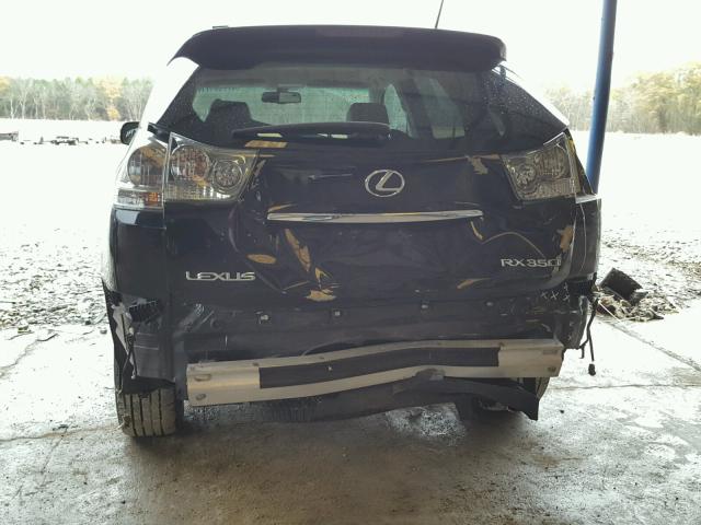 2T2GK31U68C035747 - 2008 LEXUS RX 350 BLACK photo 9