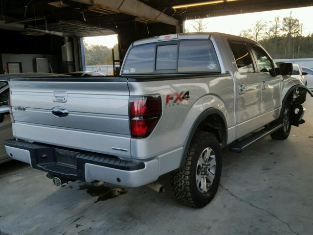 1FTFW1EF1CFC30238 - 2012 FORD F150 SUPER SILVER photo 4