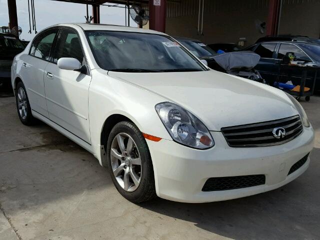 JNKCV51E56M502993 - 2006 INFINITI G35 WHITE photo 1