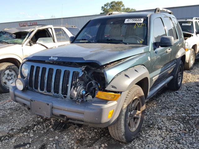 1J4GL38K25W524147 - 2005 JEEP LIBERTY RE GREEN photo 2