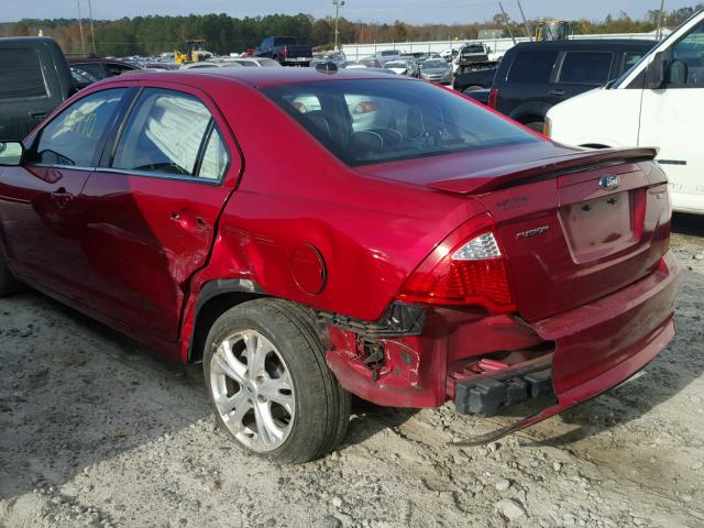 3FAHP0HA6CR428516 - 2012 FORD FUSION SE RED photo 9