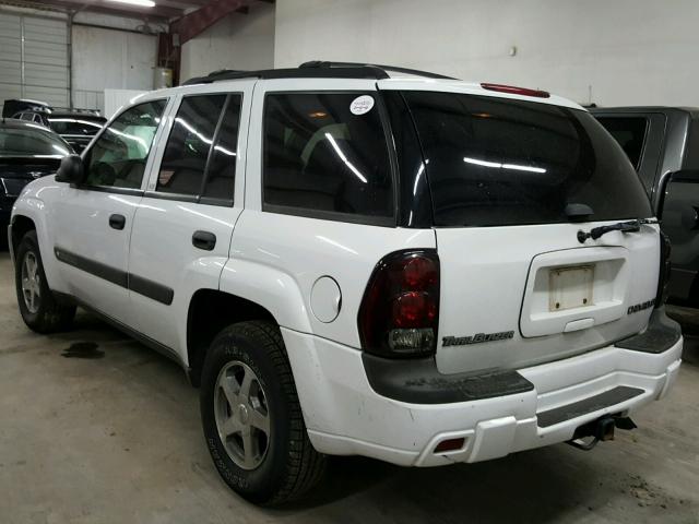 1GNDS13S242408063 - 2004 CHEVROLET TRAILBLAZE WHITE photo 3