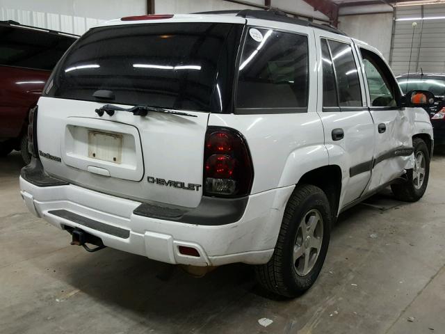 1GNDS13S242408063 - 2004 CHEVROLET TRAILBLAZE WHITE photo 4