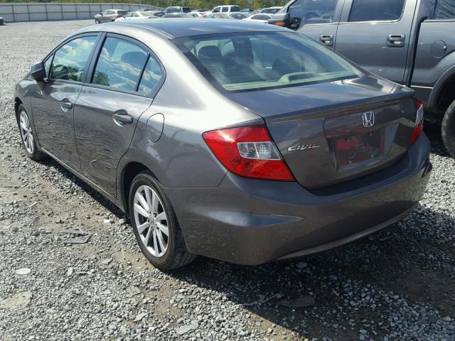 19XFB2F94CE039420 - 2012 HONDA CIVIC EXL GRAY photo 3