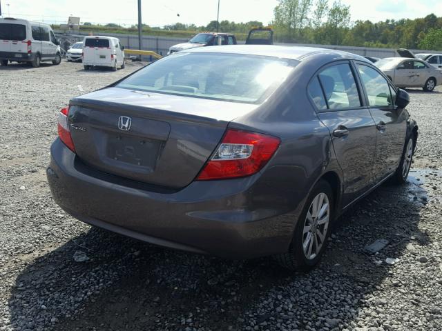 19XFB2F94CE039420 - 2012 HONDA CIVIC EXL GRAY photo 4