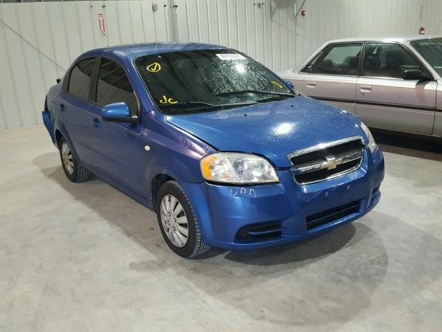 KL1TD56607B140419 - 2007 CHEVROLET AVEO BASE BLUE photo 1