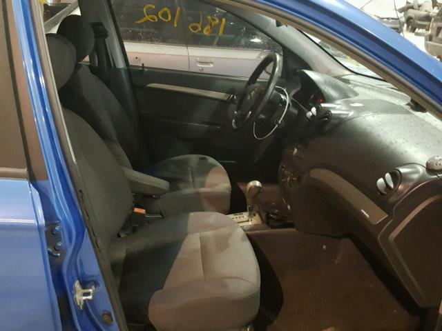 KL1TD56607B140419 - 2007 CHEVROLET AVEO BASE Mavi foto 5