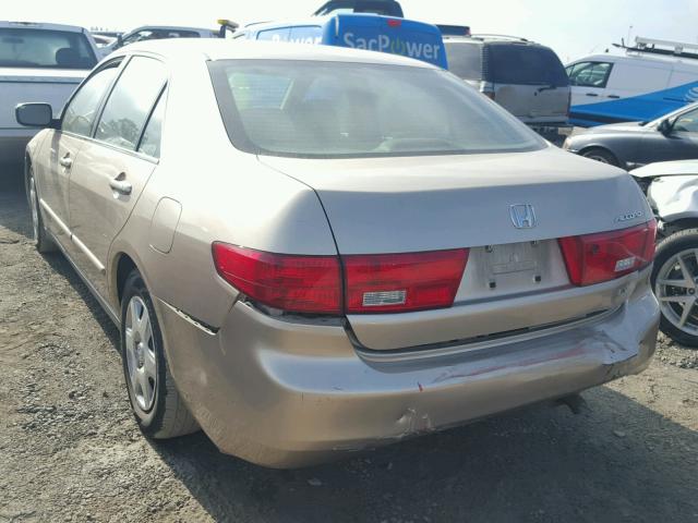 1HGCM56475A055847 - 2005 HONDA ACCORD LX GOLD photo 3