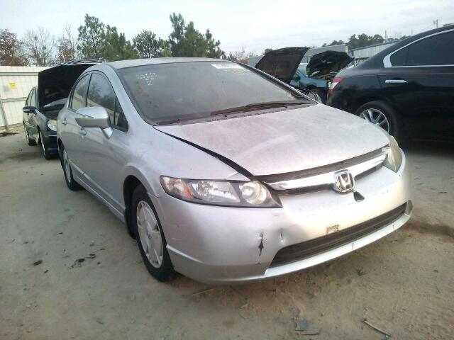 JHMFA36297S026966 - 2007 HONDA CIVIC HYBR SILVER photo 1