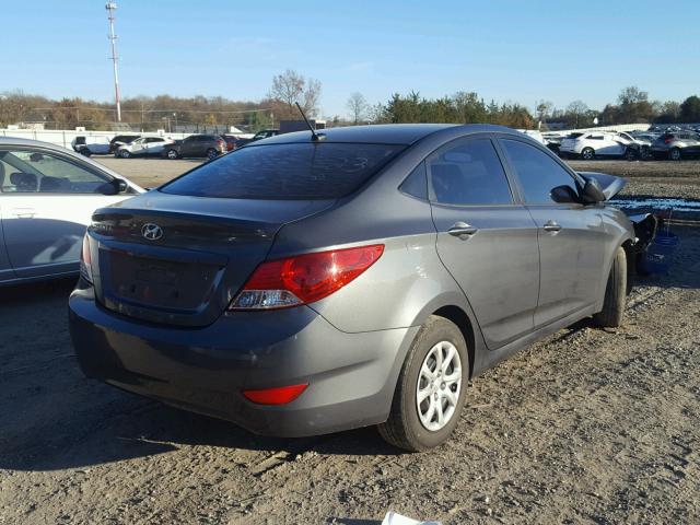 KMHCT4AE0DU414721 - 2013 HYUNDAI ACCENT GLS GRAY photo 4