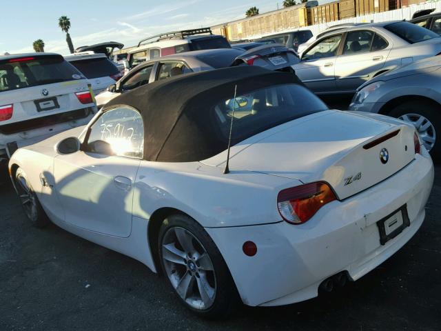 4USBU33517LW60346 - 2007 BMW Z4 3.0 WHITE photo 3