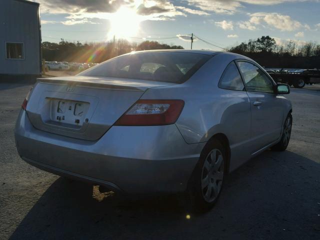 2HGFG12676H575523 - 2006 HONDA CIVIC LX SILVER photo 4