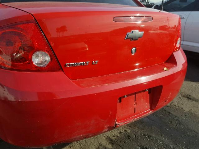 1G1AL58F587315759 - 2008 CHEVROLET COBALT LT RED photo 9