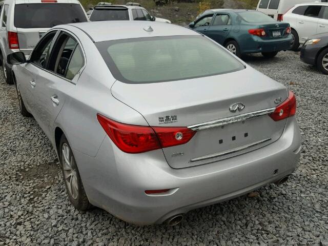 JN1BV7AR5FM421636 - 2015 INFINITI Q50 BASE SILVER photo 3