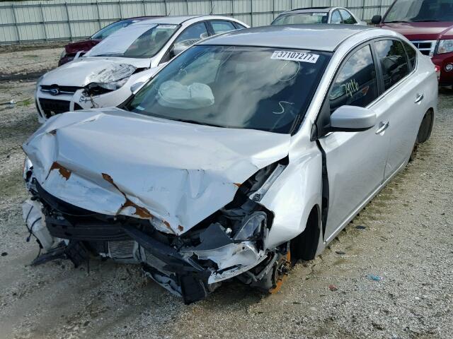 3N1AB7APXDL695828 - 2013 NISSAN SENTRA S GRAY photo 2