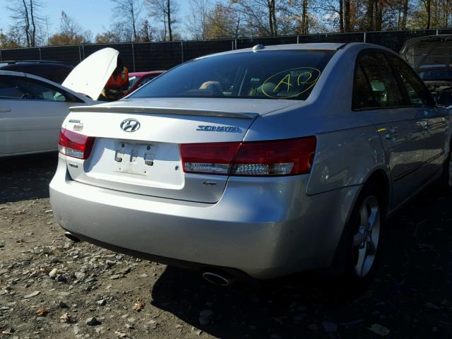 5NPEU46F57H288978 - 2007 HYUNDAI SONATA SE SILVER photo 4