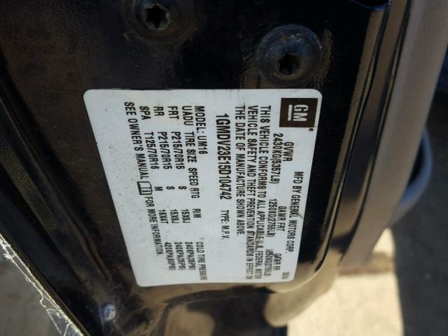 1GMDV23E15D104742 - 2005 PONTIAC MONTANA BLUE photo 10