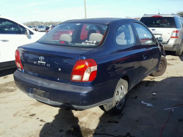 JTDAT123320238629 - 2002 TOYOTA ECHO BLUE photo 4