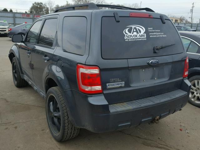 1FMCU03G19KA54026 - 2009 FORD ESCAPE XLT GRAY photo 3