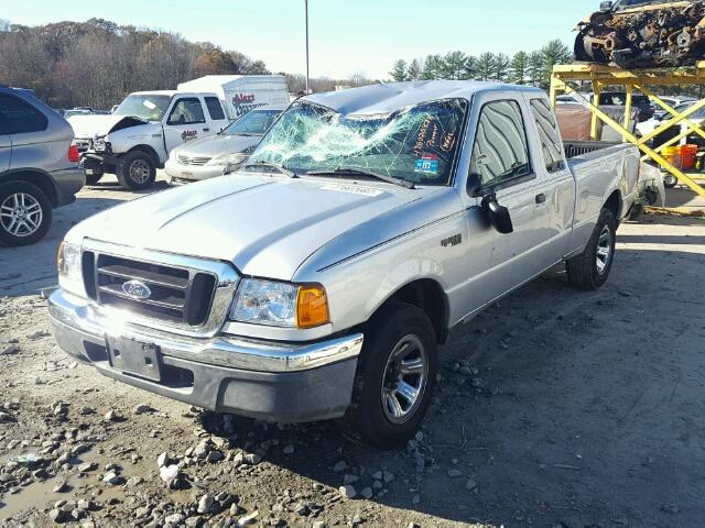 1FTYR44U44PA24666 - 2004 FORD RANGER SUP SILVER photo 2