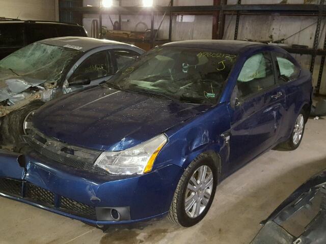 1FAHP33N08W162670 - 2008 FORD FOCUS SE BLUE photo 2