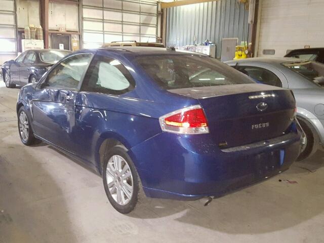 1FAHP33N08W162670 - 2008 FORD FOCUS SE BLUE photo 3