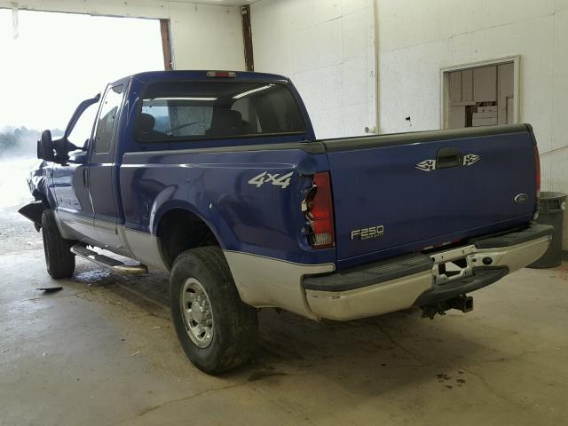 1FTNX21S23EA71690 - 2003 FORD F250 SUPER BLUE photo 3