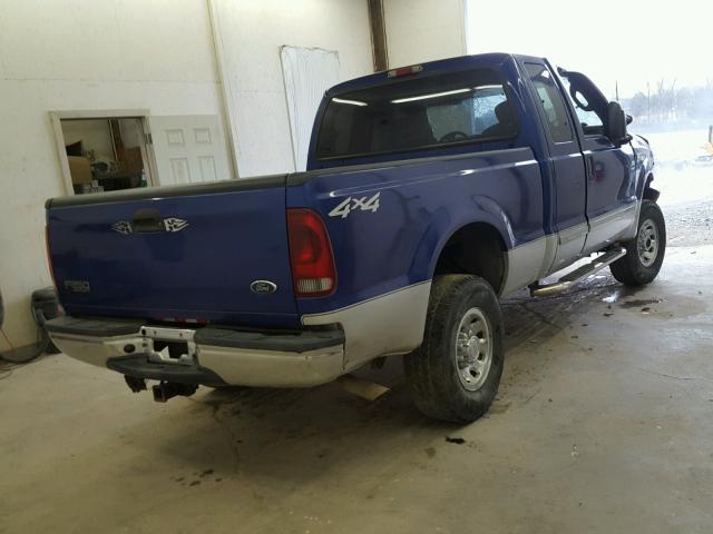 1FTNX21S23EA71690 - 2003 FORD F250 SUPER BLUE photo 4