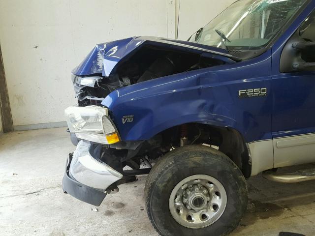 1FTNX21S23EA71690 - 2003 FORD F250 SUPER BLUE photo 9