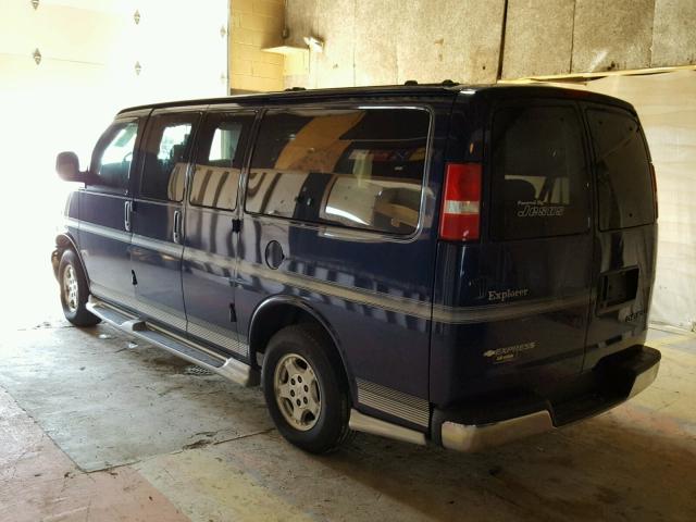 1GBFG15T141212201 - 2004 CHEVROLET EXPRESS G1 BLUE photo 3