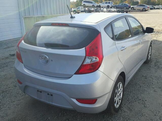 KMHCT5AE4EU184012 - 2014 HYUNDAI ACCENT GLS SILVER photo 4