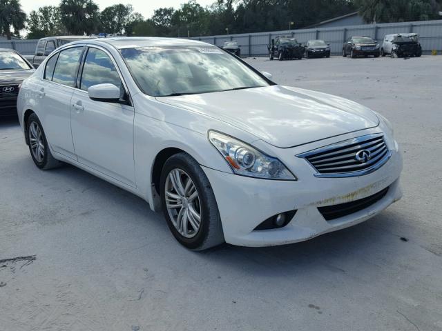 JN1CV6AP8AM201896 - 2010 INFINITI G37 BASE WHITE photo 1