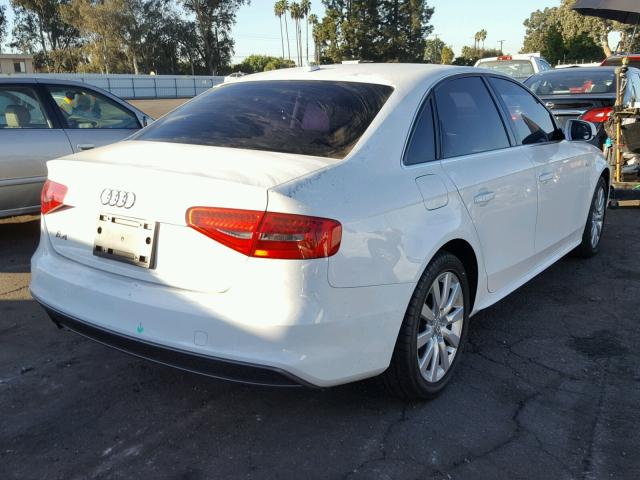 WAUAFAFL8FA073692 - 2015 AUDI A4 PREMIUM WHITE photo 4