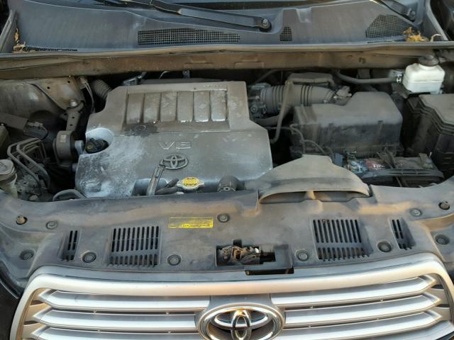 5TDBK3EHXAS024503 - 2010 TOYOTA HIGHLANDER BLACK photo 7