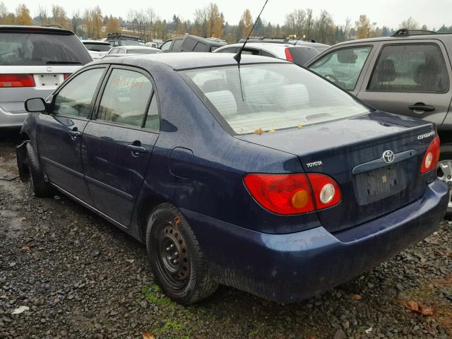 1NXBR32E13Z120410 - 2003 TOYOTA COROLLA CE BLUE photo 3