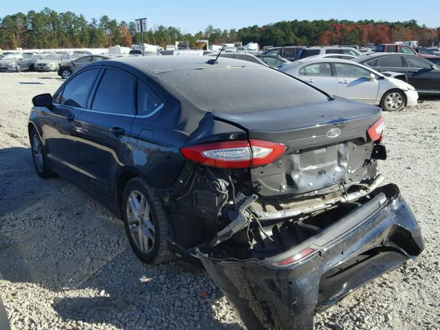 3FA6P0H78ER289889 - 2014 FORD FUSION SE BLACK photo 3