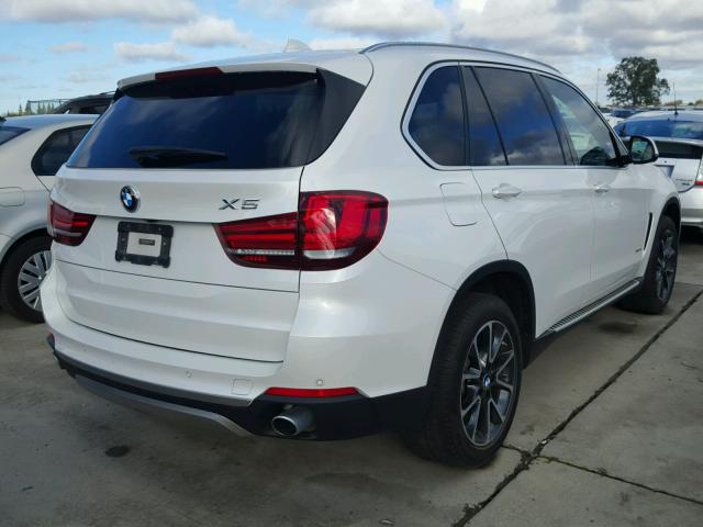 5UXKR0C59F0P07305 - 2015 BMW X5 XDRIVE3 WHITE photo 4