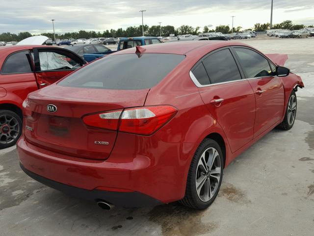 KNAFX4A86G5544949 - 2016 KIA FORTE EX RED photo 4