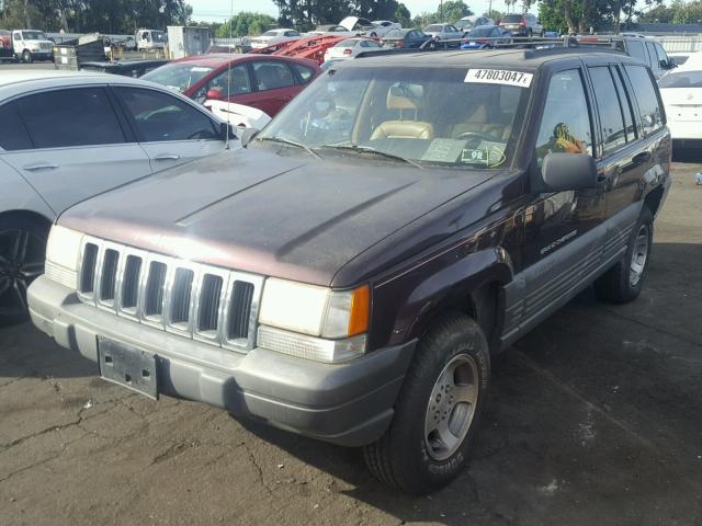 1J4FX58S4VC691901 - 1997 JEEP GRAND CHER BURGUNDY photo 2