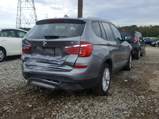 5UXWY3C59G0N88582 - 2016 BMW X3 XDRIVE2 SILVER photo 4