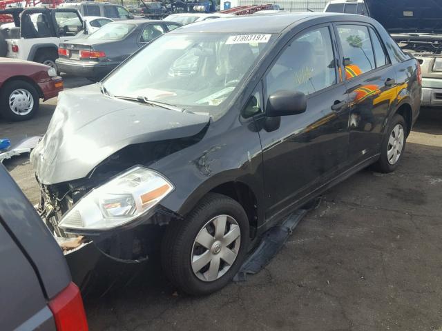 3N1CC11E09L497980 - 2009 NISSAN VERSA S BLACK photo 2