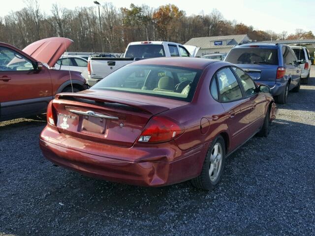 1FAFP53U83A258627 - 2003 FORD TAURUS SE RED photo 4