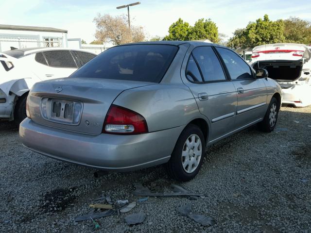 3N1CB51D42L641263 - 2002 NISSAN SENTRA XE GRAY photo 4