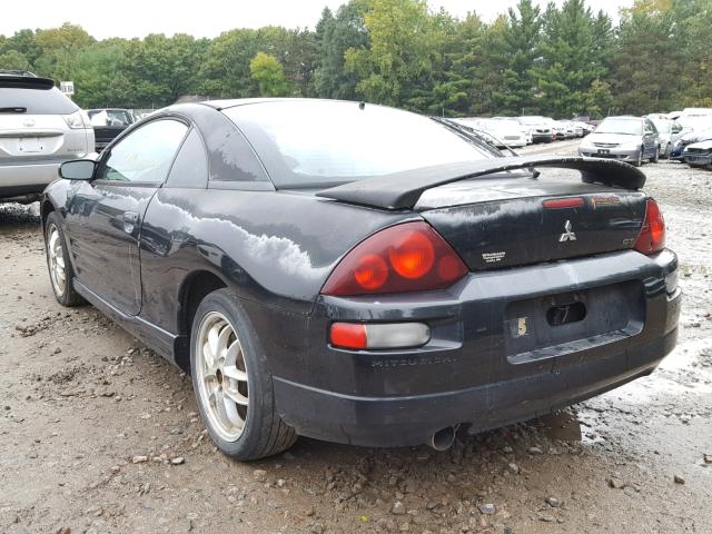 4A3AC54H82E087044 - 2002 MITSUBISHI ECLIPSE GT BLACK photo 3