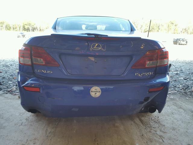 JTHFF2C2XA2505100 - 2010 LEXUS IS 250 BLUE photo 9