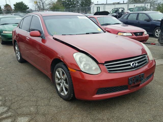 JNKCV51F26M604485 - 2006 INFINITI G35 MAROON photo 1