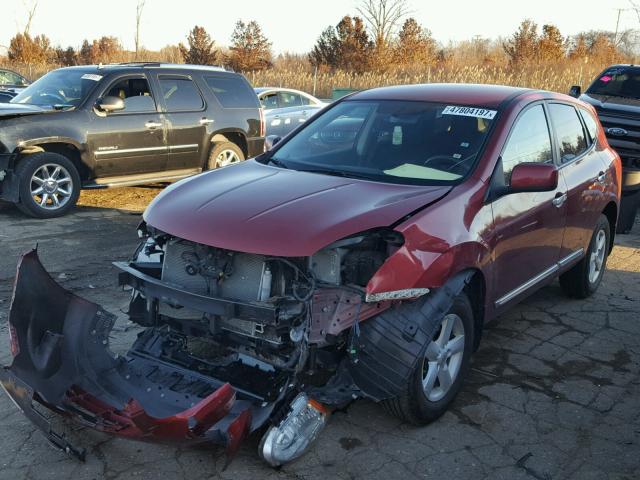 JN8AS5MV5DW627186 - 2013 NISSAN ROGUE S RED photo 2