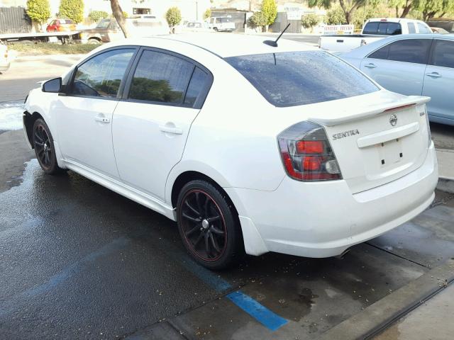 3N1AB6AP8CL651593 - 2012 NISSAN SENTRA 2.0 WHITE photo 3