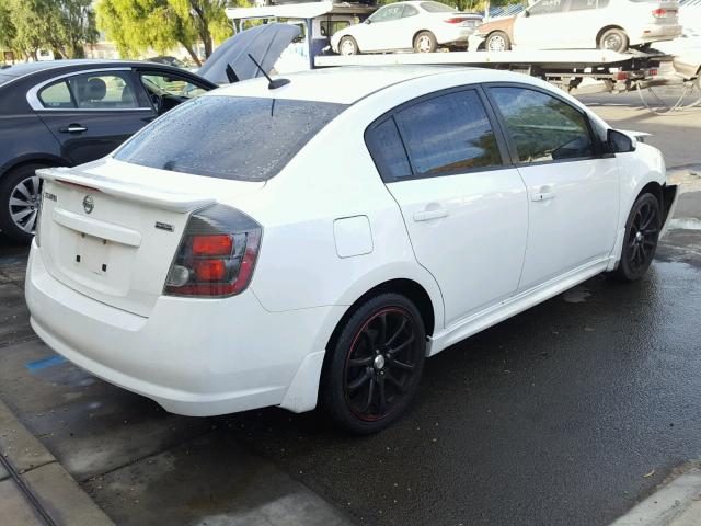 3N1AB6AP8CL651593 - 2012 NISSAN SENTRA 2.0 WHITE photo 4